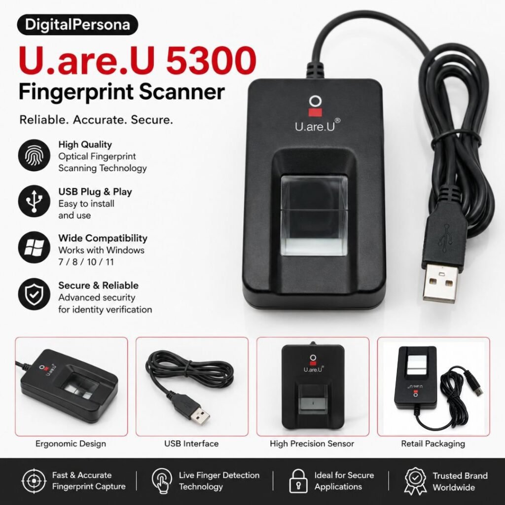 Digital Persona 5300 fingerprint scanner – view 1
