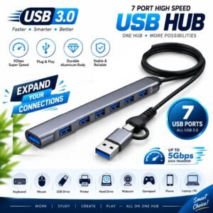 7-in-1 USB Hub with Type-C Adapter – view 1