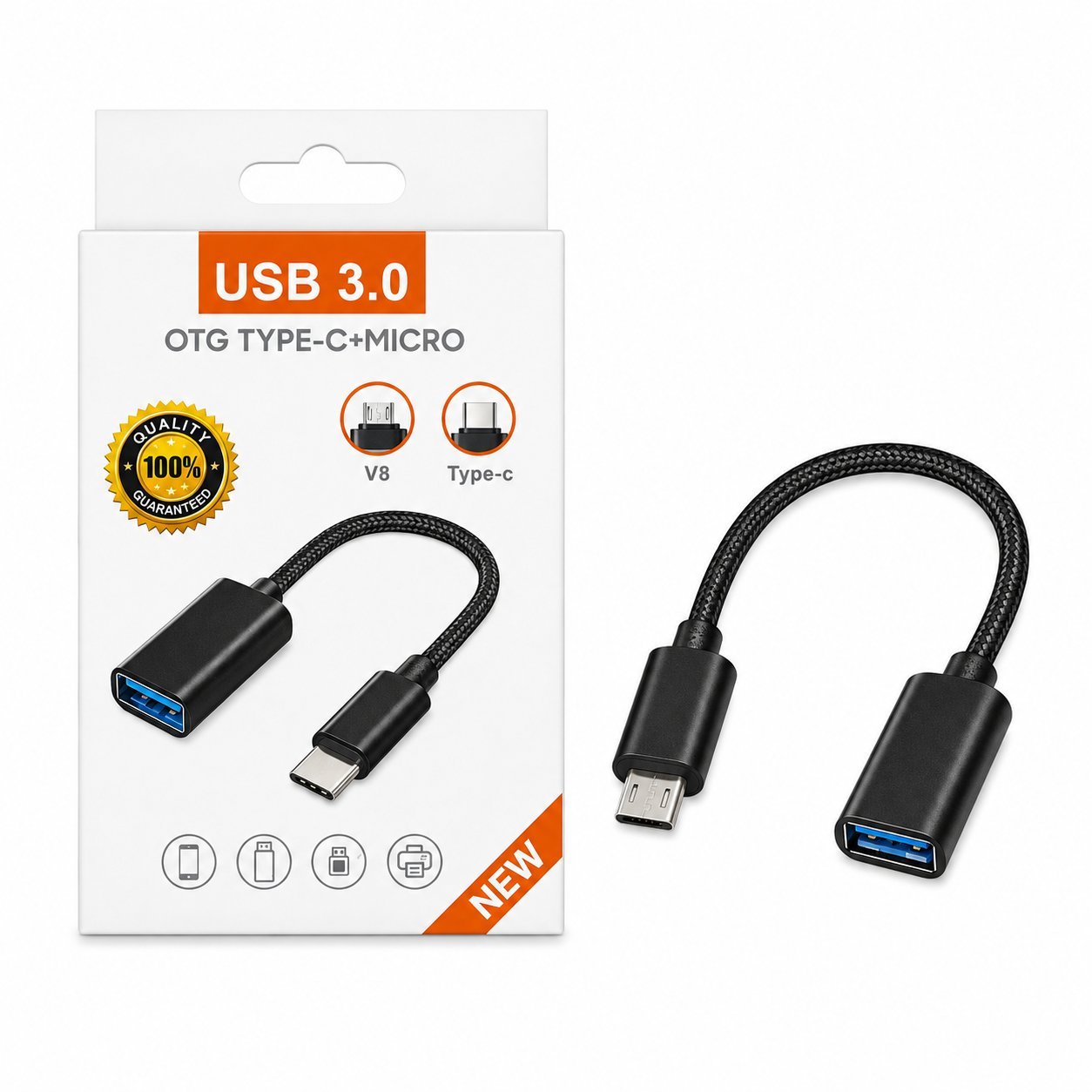 USB Female to Type-C Male OTG Adapter – view 1