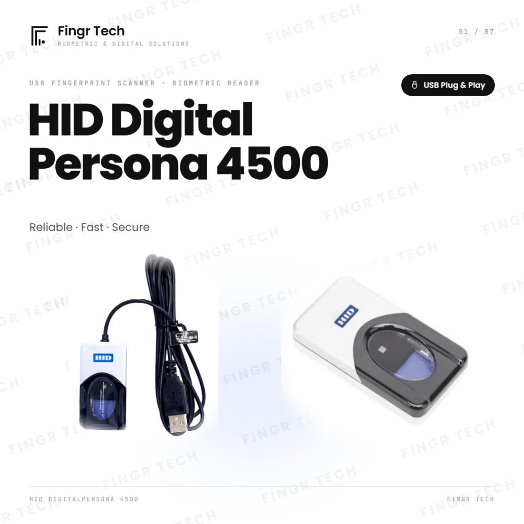 HID Digital Persona 4500 Blue LED fingerprint scanner